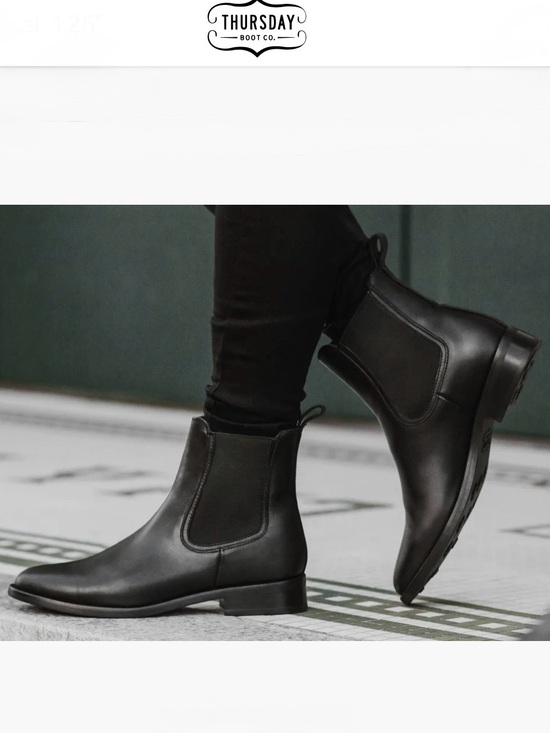 Thursday Boot Company Shoes - Thursday Boot Company Women’s Black Leather Duchess Chelsea Boots Size 9 Casual